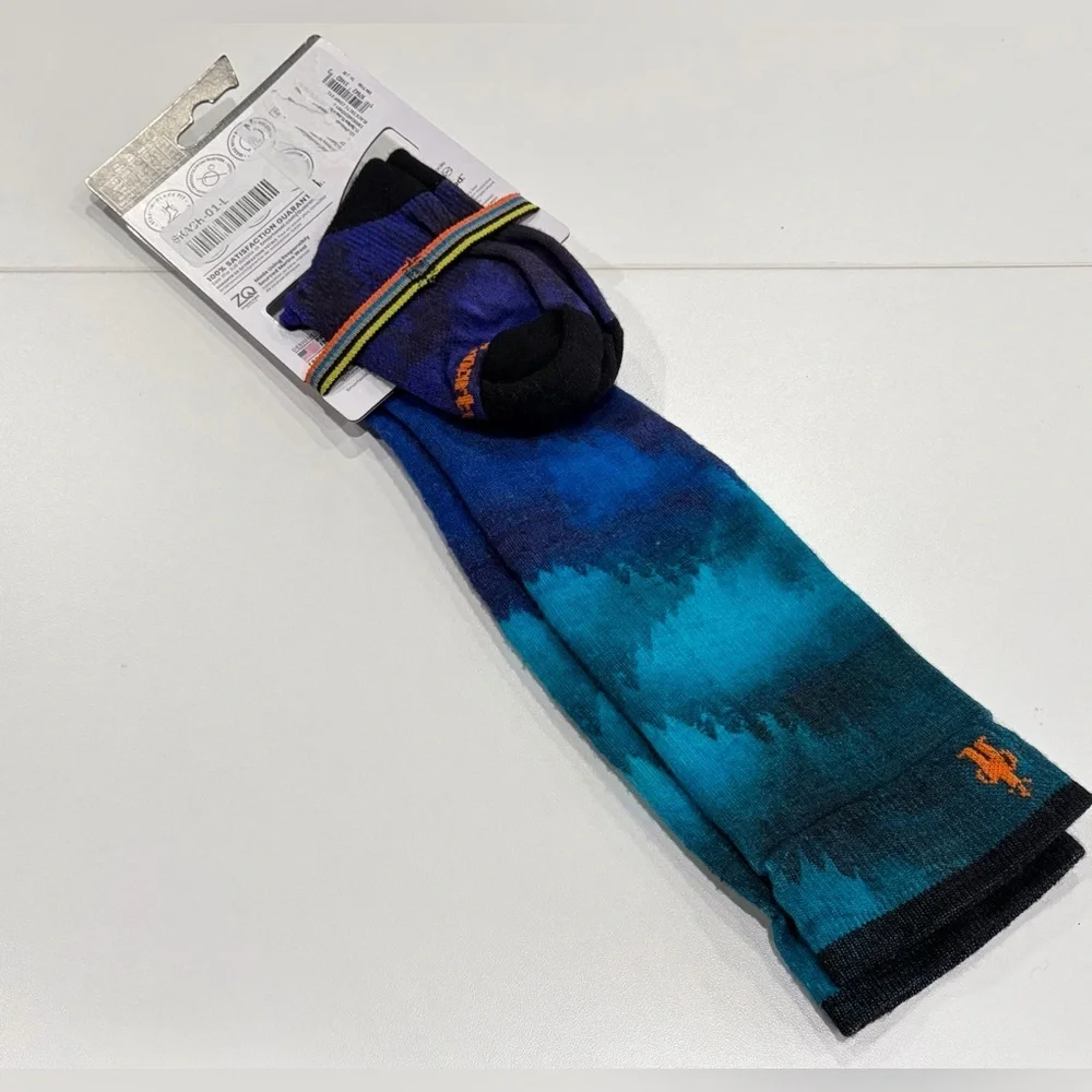 SmartWool Women's Large Ski Targeted Cushion Compression Socks Blue NWT Black